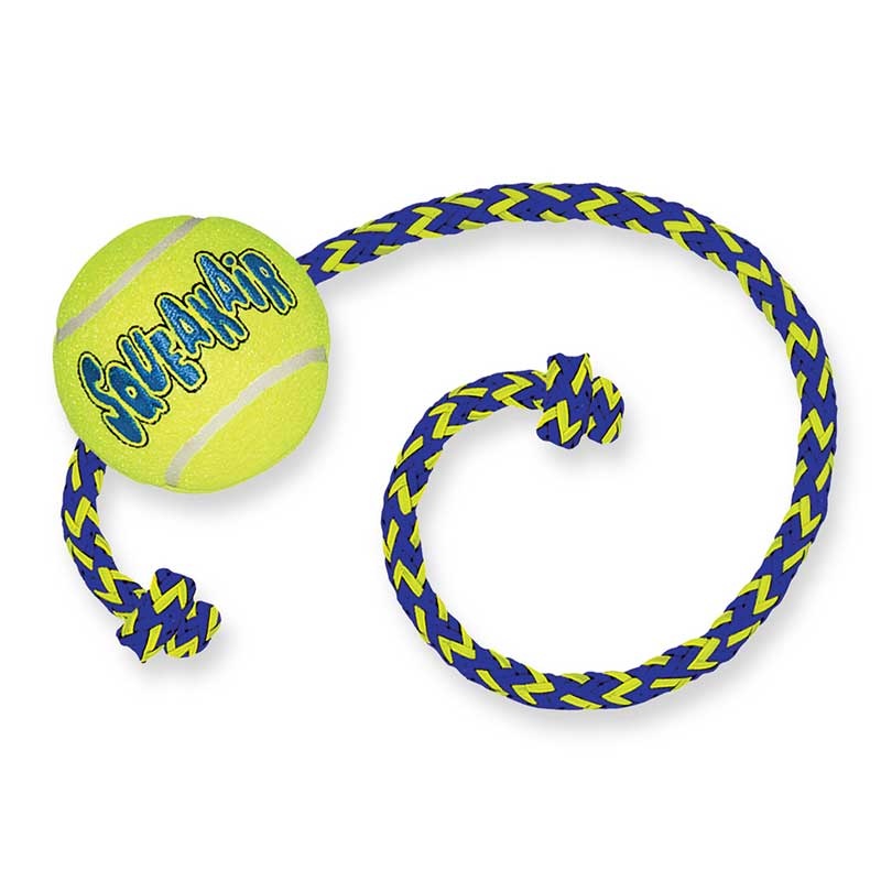 Игрушка для собак KONG Air Теннисный мяч с канатом средний