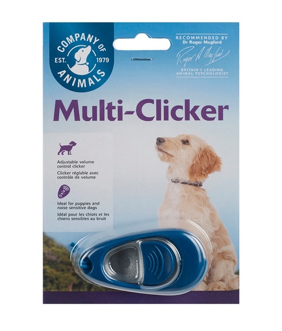 Кликер для дрессировки собак Multi-Clicker, синий, 7х3.75см