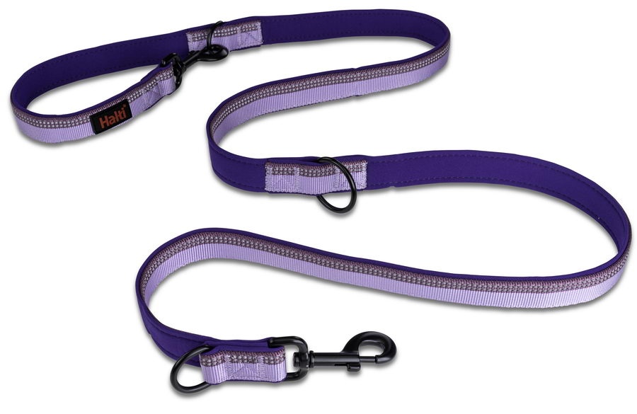 Поводок-перестежка для собак HALTI Double Ended, фиолетовый, L, 200х2.5см от магазина dog22.ru 