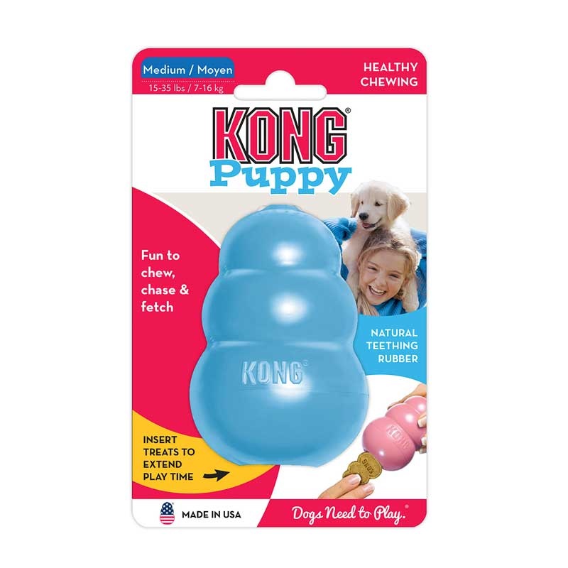Игрушка для щенков классик KONG Puppy M 8х5 см средняя цвета в ассортименте.